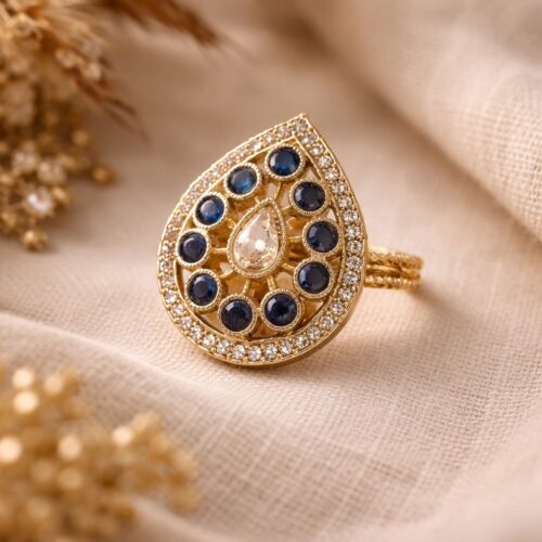 Neel Noor Teardrop Ring