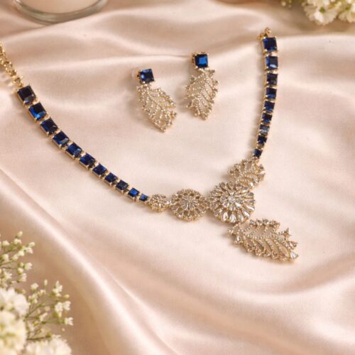 Blue Dewdrop Necklace Set
