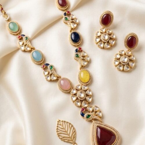 Navratna Noor Necklace Set