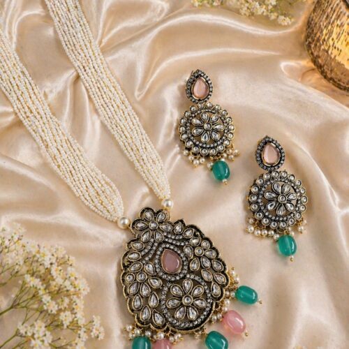 Noor Pastel Drop Necklace Set
